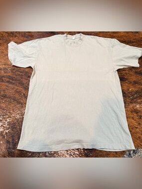 Los Angeles Apparel 6.5 Ounce Beige Sz L Classic Tee Shirt Made In USA